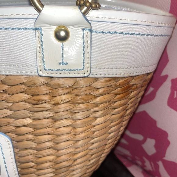 Coach Bags Coach Straw Picnic Canvas Tote Bag Rare Ic2 Poshmark